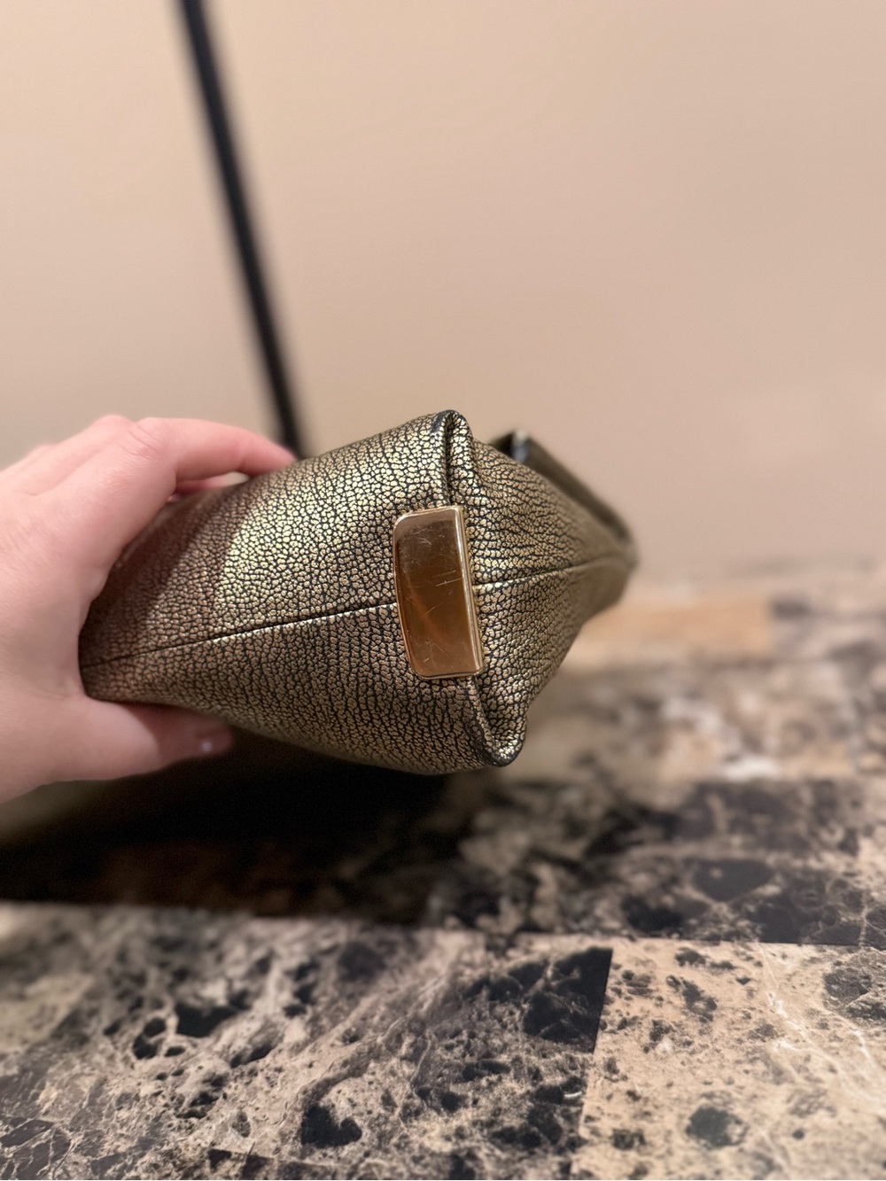 Coach Swagger Metallic Double Turnlock Shoulder Bag / Clutch - Picture 7 of 16